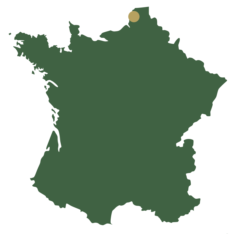 Map of France showing Le Touquet region