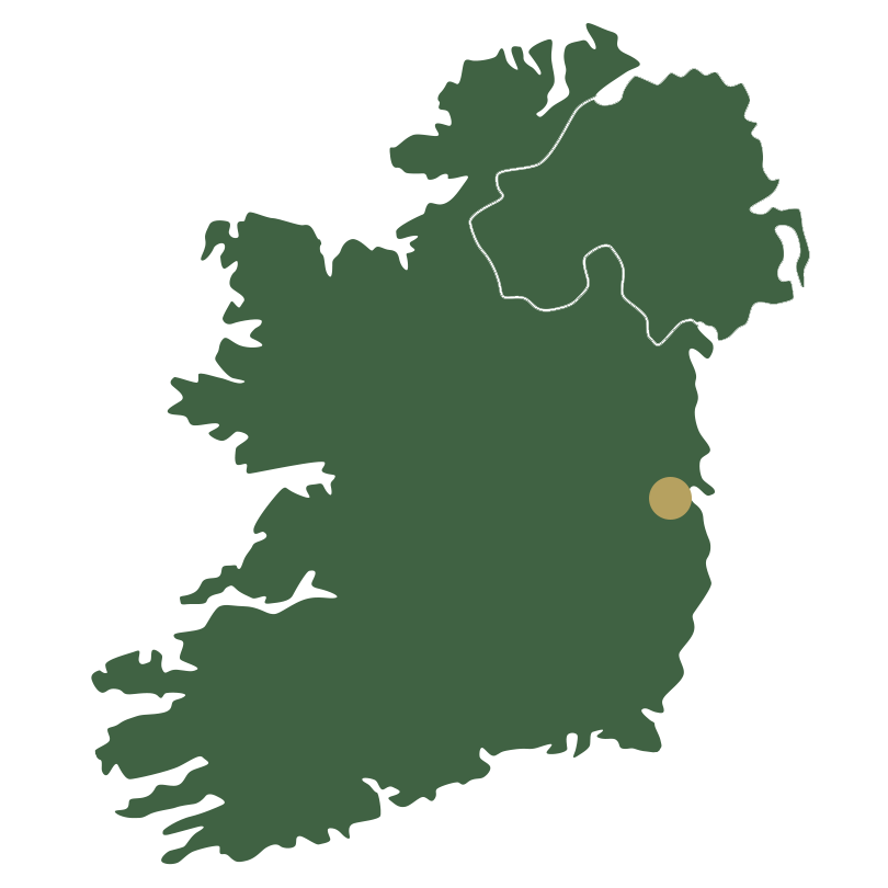 Map of Ireland showing Dublin