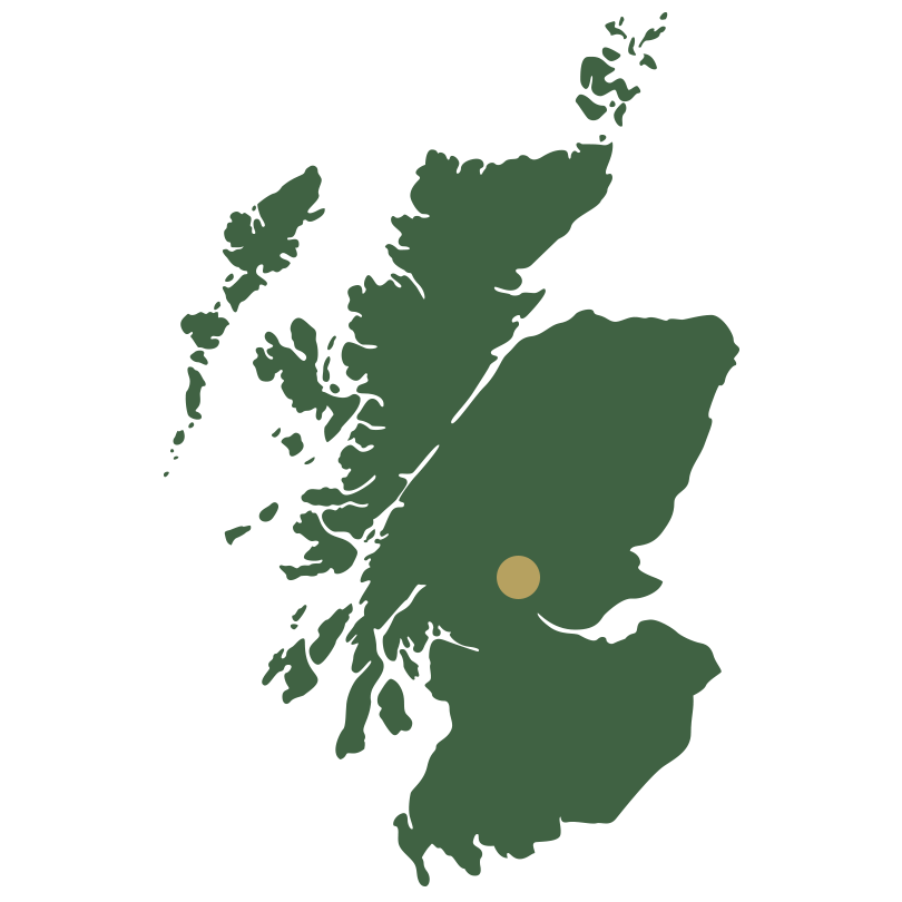 Map of Scotland showing Perthshire Map of Scotland showing Perthshire